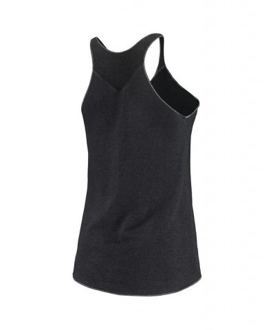 Women's Threads Black Toronto Raptors French Terry Deconstructed Racerback Tri-Blend Tank Top Black $28.80 Tops