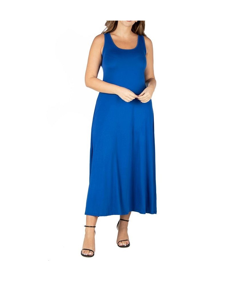 Plus Size Simple A-line Tank Maxi Dress Jade $25.19 Dresses