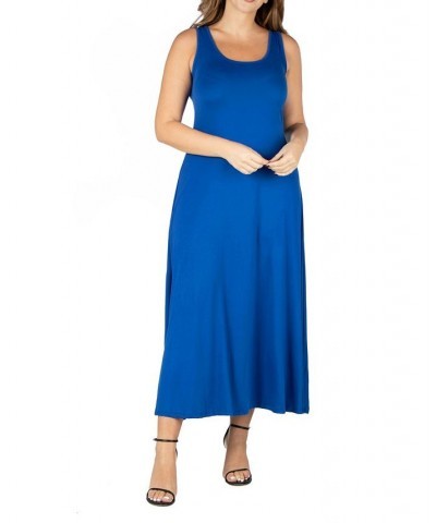 Plus Size Simple A-line Tank Maxi Dress Jade $25.19 Dresses