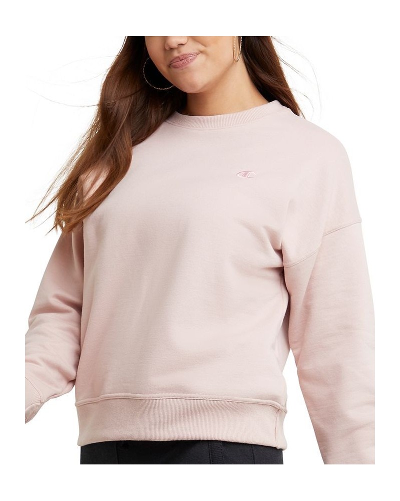 Women's Powerblend Fleece Crewneck Sweatshirt Pink $17.76 Sweatshirts