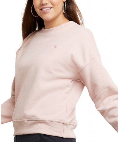 Women's Powerblend Fleece Crewneck Sweatshirt Pink $17.76 Sweatshirts