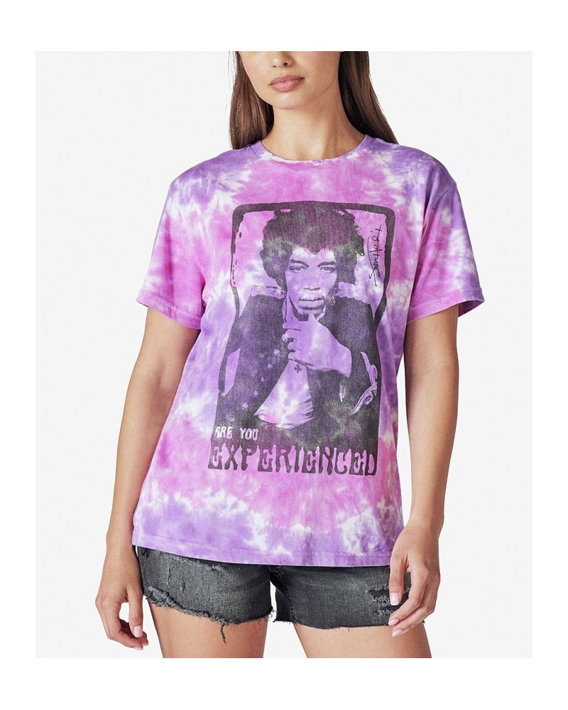 Jimi Hendrix Boyfriend T-Shirt MultiColor $15.17 Tops