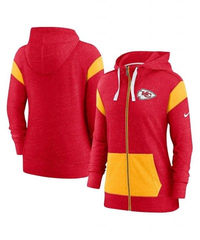 Women's Red Gold Kansas City Chiefs Monaco Full-Zip Hoodie Red $49.49 Sweatshirts