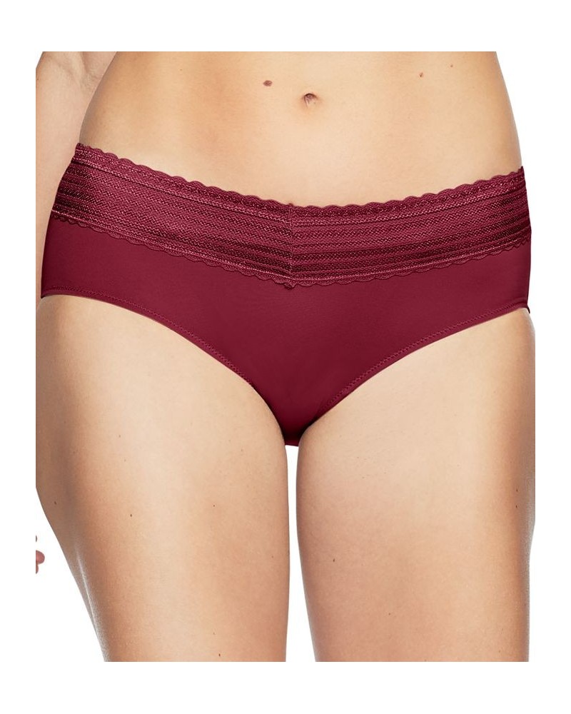 Warners No Pinching No Problems Dig-Free Comfort Waist with Lace Microfiber Hipster 5609J Spm Swirwh $9.74 Panty