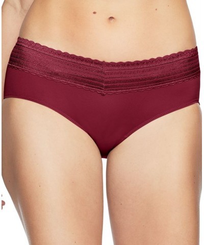 Warners No Pinching No Problems Dig-Free Comfort Waist with Lace Microfiber Hipster 5609J Spm Swirwh $9.74 Panty