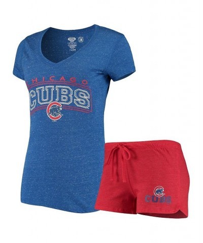 Women's Red Royal Chicago Cubs T-shirt and Pants Sleep Set Red, Royal $27.00 Pajama