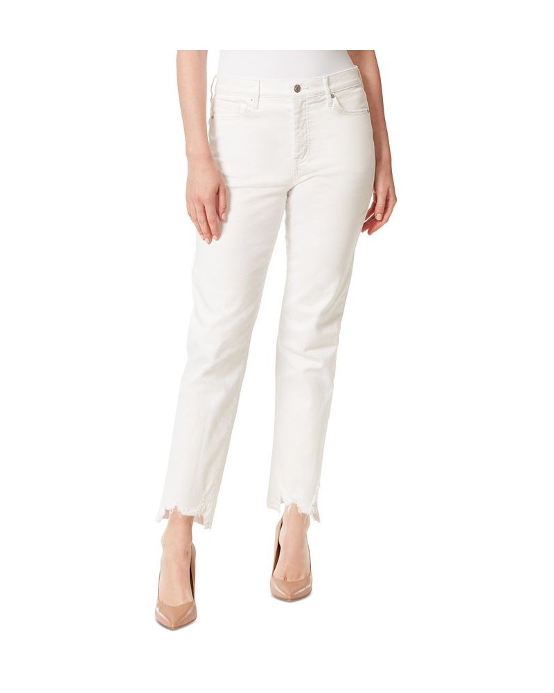 Women's High-Rise Slim Straight-Leg Jeans White $29.54 Jeans