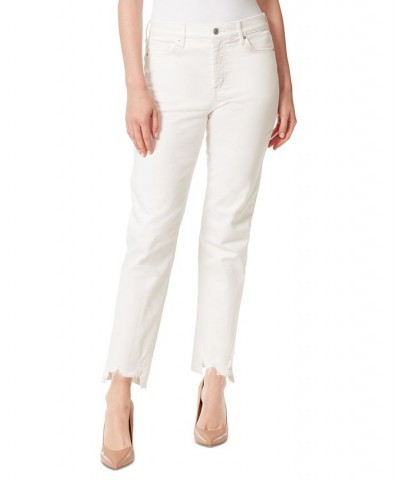 Women's High-Rise Slim Straight-Leg Jeans White $29.54 Jeans