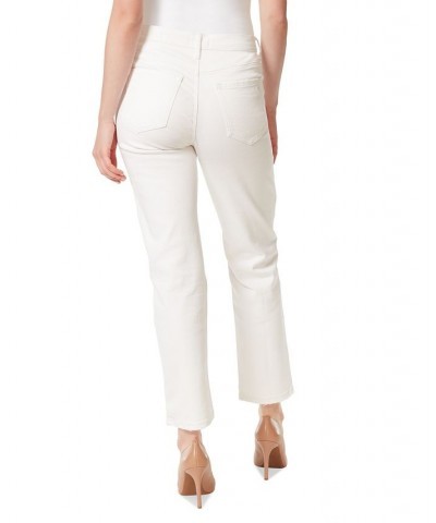 Women's High-Rise Slim Straight-Leg Jeans White $29.54 Jeans