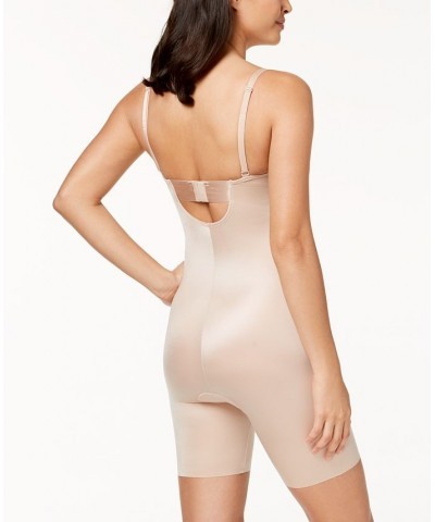 Suit Your Fancy Strapless Cupped Mid-Thigh Bodysuit Tan/Beige $75.84 Shapewear