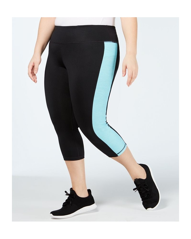 Plus Size Colorblocked Capri Leggings Crocus Petal $10.99 Pants