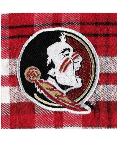 Women's Garnet and Black Florida State Seminoles Plus Size Mainstay Plaid Henley Raglan Pullover Hoodie Red $29.40 Sweatshirts