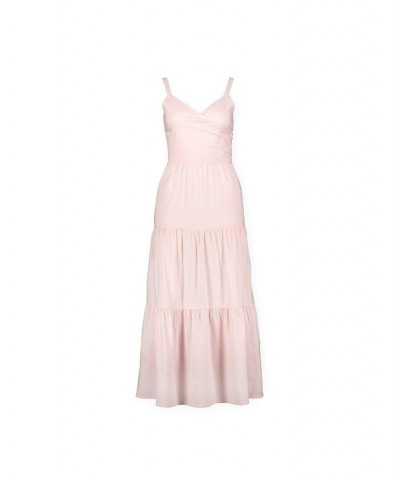 Womens' Tiered Wrap Dress Pink $32.18 Dresses