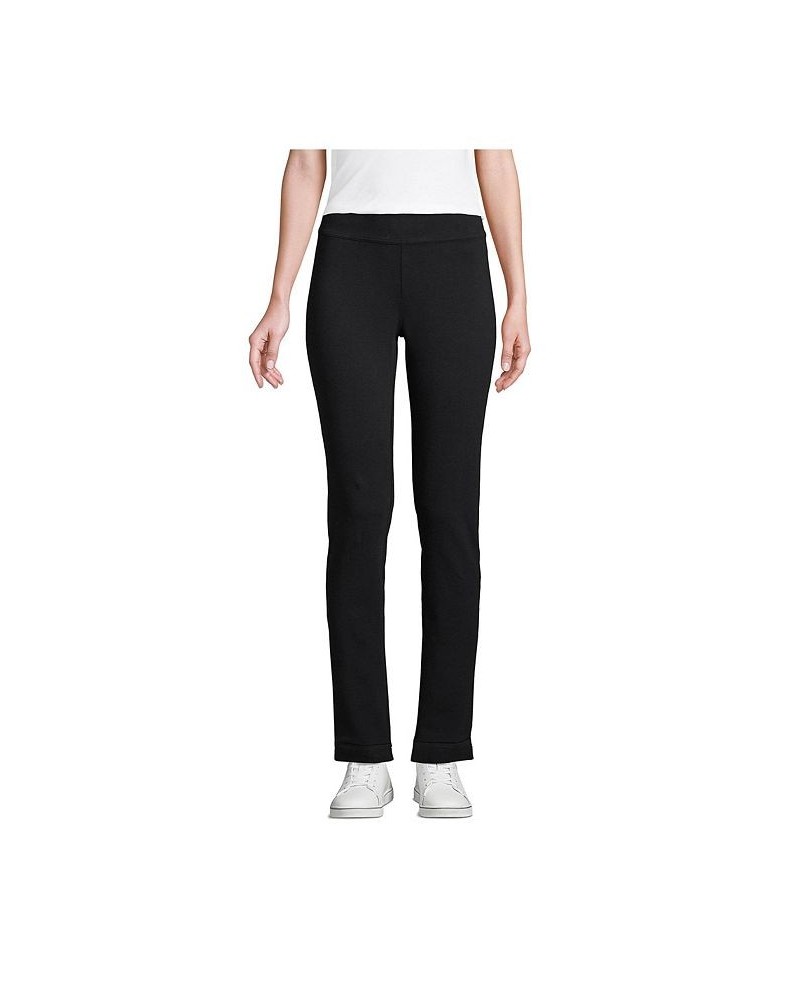 Women's Petite Starfish Mid Rise Slim Leg Elastic Waist Pull On Pants Black $28.68 Pants