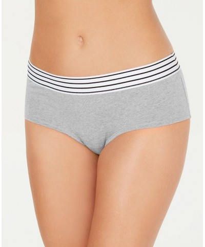 Women's Elastic Waistband Cotton Hipster Underwear Gray $8.95 Panty