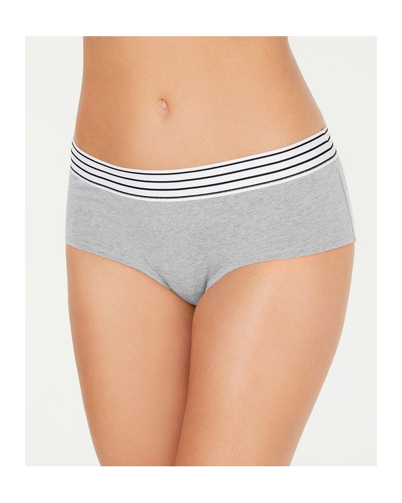 Women's Elastic Waistband Cotton Hipster Underwear Gray $8.95 Panty