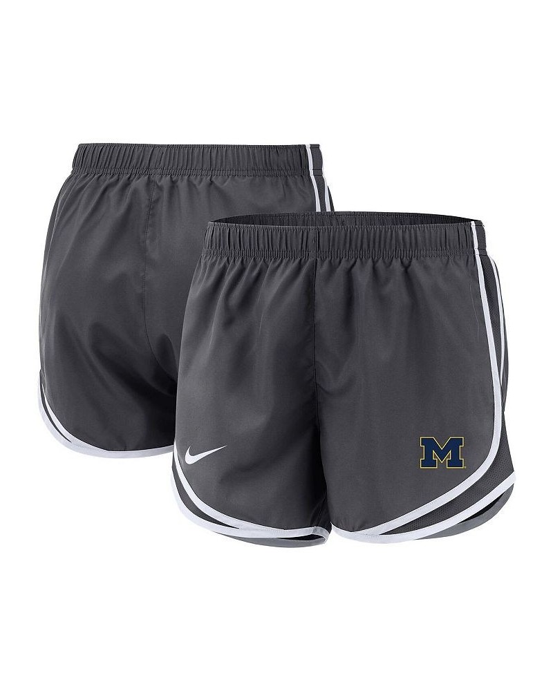 Women's Anthracite Michigan Wolverines Team Tempo Performance Shorts Anthracite $25.29 Shorts