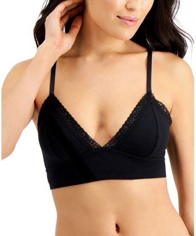 On Repeat Wide Lace Bralette Black $14.55 Bras