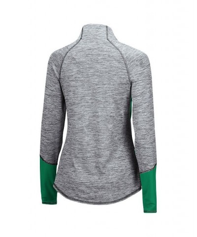 Women's Heathered Gray Green Oregon Ducks Color Block Space-Dye Raglan Quarter-Zip Top Heathered Gray, Green $32.90 Sweatshirts