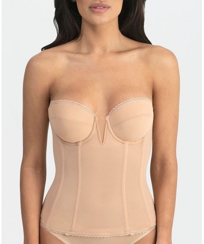 Vivienne V Wire Longline Strapless Bridal Bra 8990 Brown $51.70 Bras