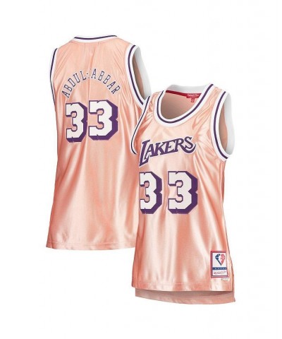 Women's Kareem Abdul-Jabbar Pink Los Angeles Lakers 75th Anniversary Rose Gold 1983 Swingman Jersey Pink $79.55 Jersey