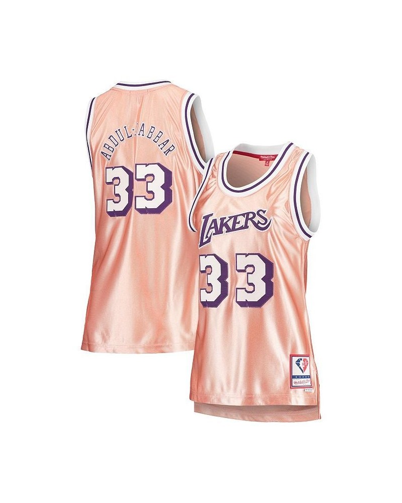 Women's Kareem Abdul-Jabbar Pink Los Angeles Lakers 75th Anniversary Rose Gold 1983 Swingman Jersey Pink $79.55 Jersey