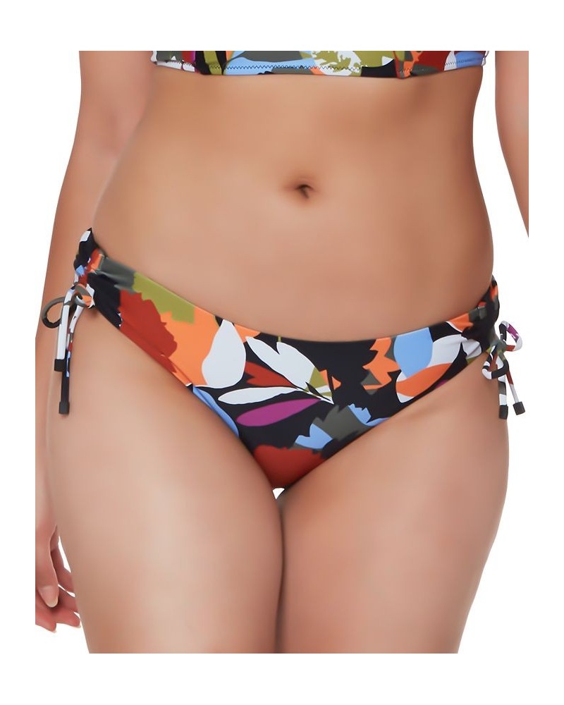 Printed Side-Shirred Hipster Bottoms Olive Multi $11.04 Swimsuits